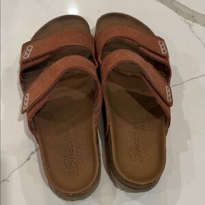 Skechers Tan Slide Sandals